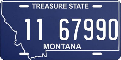 MT license plate 116799O