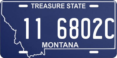 MT license plate 116802C