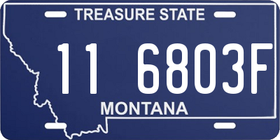 MT license plate 116803F