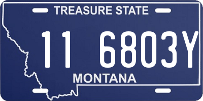 MT license plate 116803Y