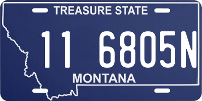 MT license plate 116805N