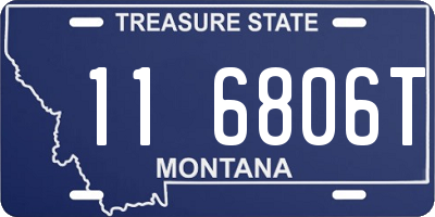 MT license plate 116806T