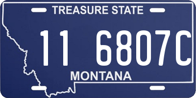 MT license plate 116807C