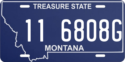 MT license plate 116808G
