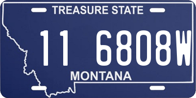 MT license plate 116808W