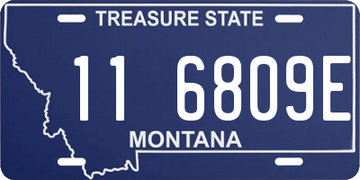 MT license plate 116809E