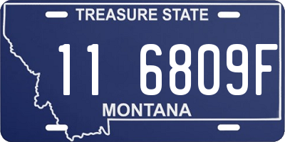 MT license plate 116809F