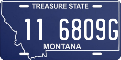 MT license plate 116809G