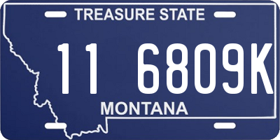 MT license plate 116809K