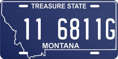 MT license plate 116811G