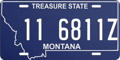 MT license plate 116811Z