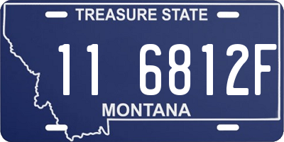 MT license plate 116812F