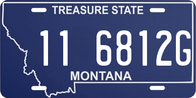 MT license plate 116812G