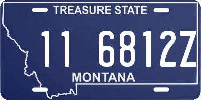 MT license plate 116812Z