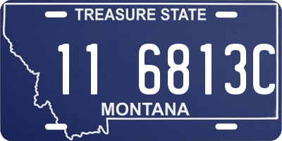 MT license plate 116813C