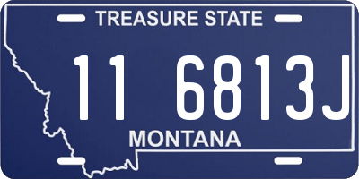 MT license plate 116813J