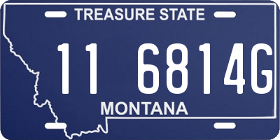 MT license plate 116814G