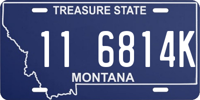 MT license plate 116814K