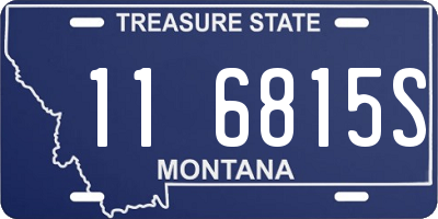 MT license plate 116815S