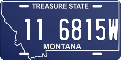 MT license plate 116815W