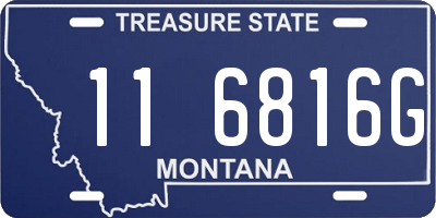 MT license plate 116816G