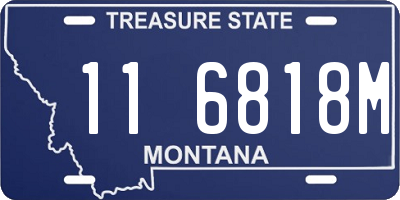 MT license plate 116818M