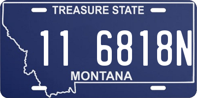 MT license plate 116818N