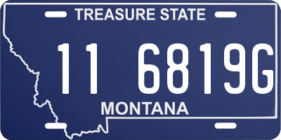 MT license plate 116819G