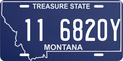 MT license plate 116820Y