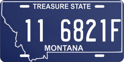 MT license plate 116821F