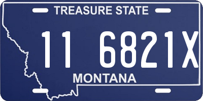 MT license plate 116821X