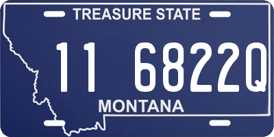 MT license plate 116822Q