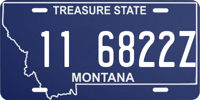 MT license plate 116822Z
