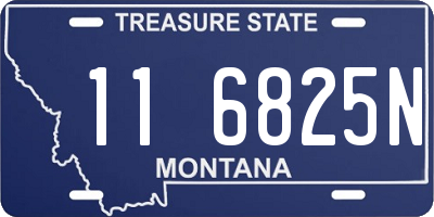 MT license plate 116825N