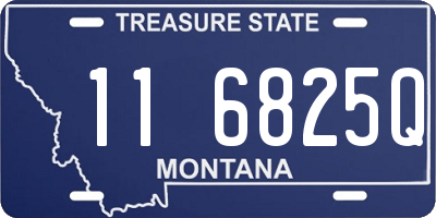 MT license plate 116825Q