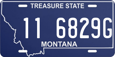 MT license plate 116829G