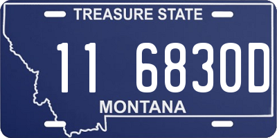 MT license plate 116830D