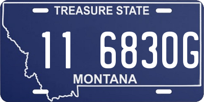 MT license plate 116830G