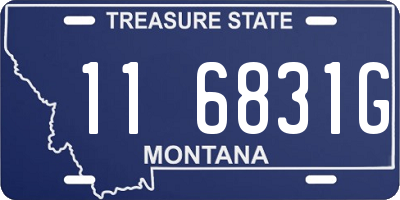 MT license plate 116831G
