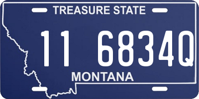 MT license plate 116834Q