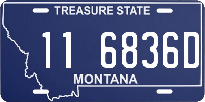 MT license plate 116836D