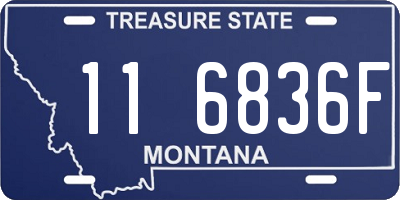 MT license plate 116836F