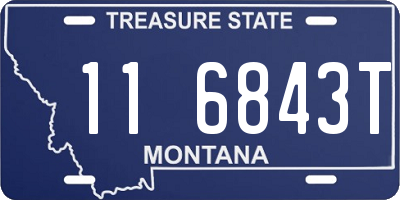MT license plate 116843T