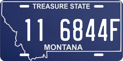 MT license plate 116844F