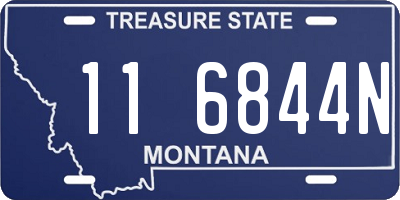 MT license plate 116844N