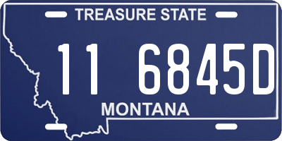 MT license plate 116845D