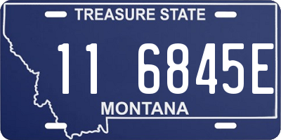 MT license plate 116845E