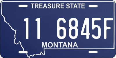 MT license plate 116845F