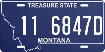 MT license plate 116847D