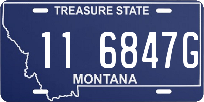 MT license plate 116847G